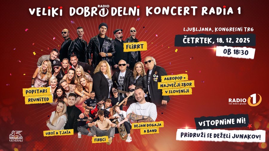 Veliki dobrodelni koncert Radia 1 – promo plakat